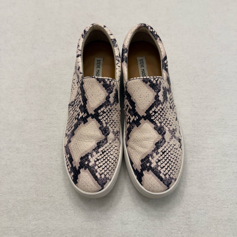 Steve Madden Snakeskin Slip On Platform Sneakers Casual Comfort Women’s 9.5M - Picture 2 of 7